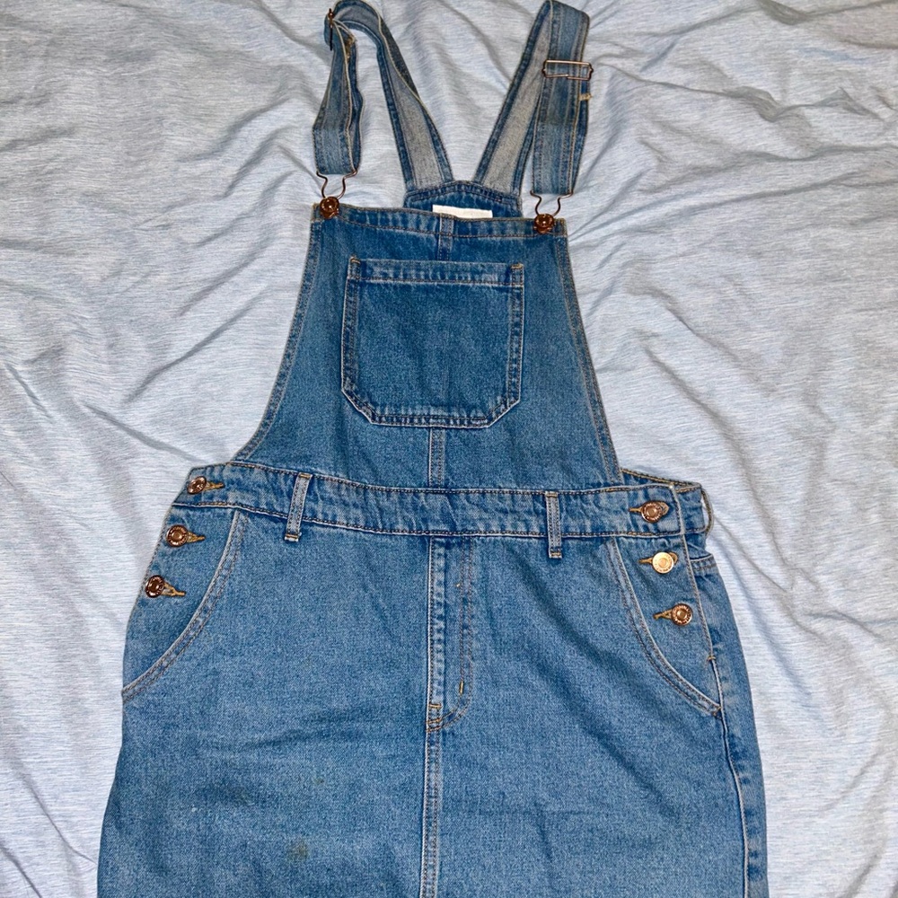 Denim Mini Overall Dress